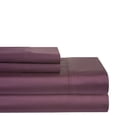 thumbnail image 1 of Pointehaven 400 Thread Count Deep Pocket Long Staple Cotton Plum 3 pc Sheet Set, Twin, 1 of 8