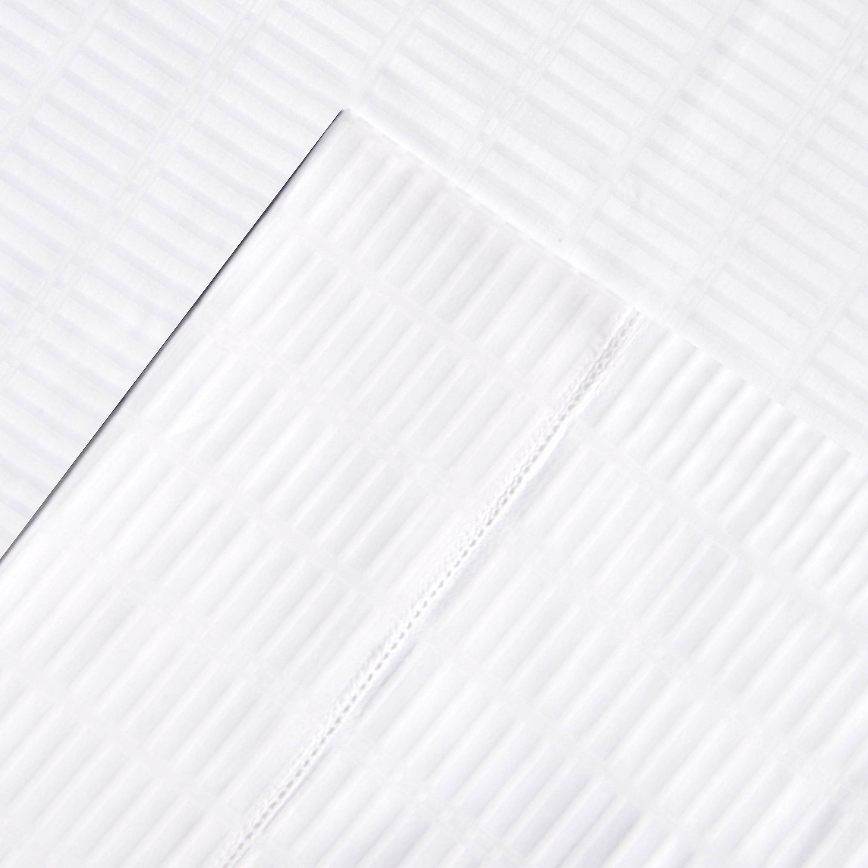 Luxurious White Cotton Standard Pillowcase Pair