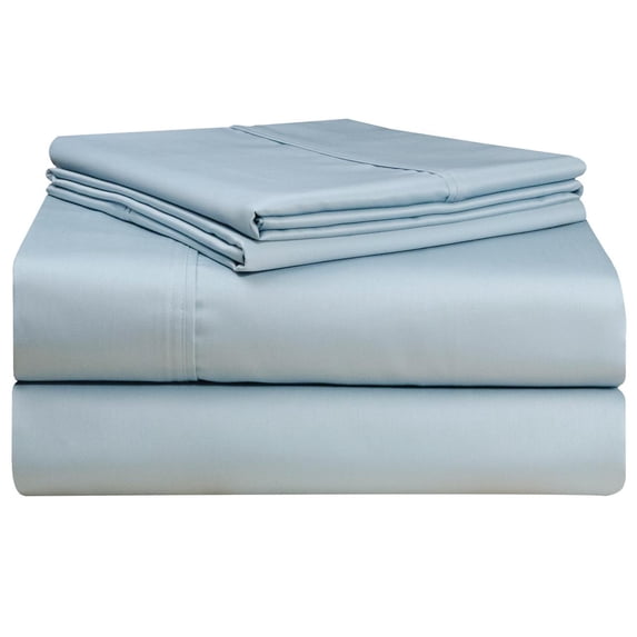 Pointehaven 500 Thread Count Long Staple Cotton Extra Deep Pocket Bed Sheet Set Blue King