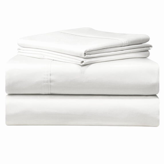 Pointehaven 500 Thread Count Long Staple Cotton Extra Deep Pocket Bed Sheet Set White King
