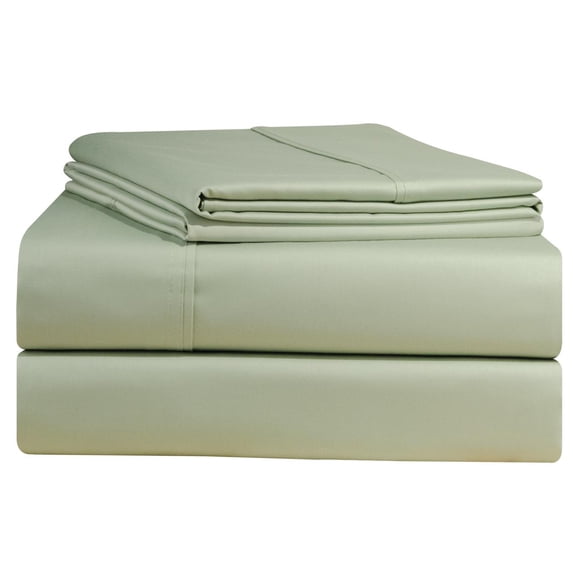 Pointehaven 500 Thread Count Long Staple Cotton Extra Deep Pocket Bed Sheet Set Sage King