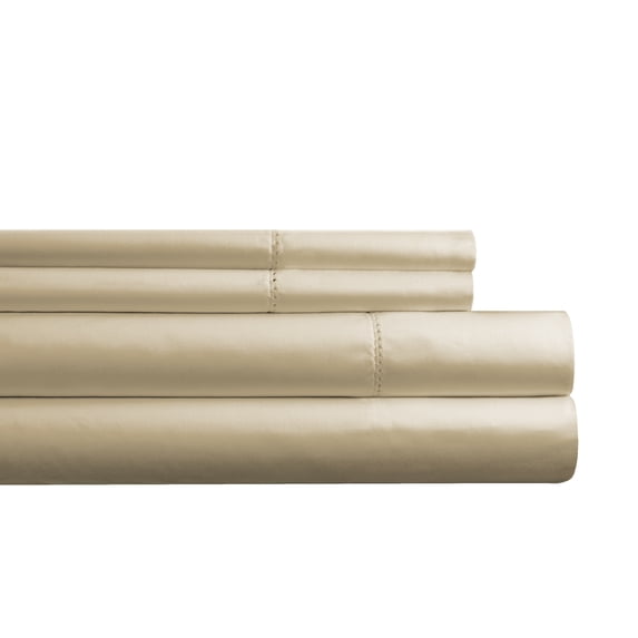 Pointehaven 525 Thread count Long staple Cotton Champagne 4 pc sheet set, Queen