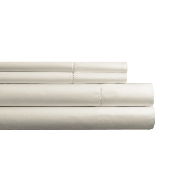 Pointehaven 525 Thread count Long staple Cotton Ivory Pearl 4 pc sheet set, Queen