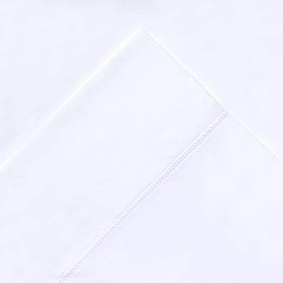 Pointehaven 525 Thread Count Long Staple Cotton Sateen White 2 pc Pillow Cases, Standard