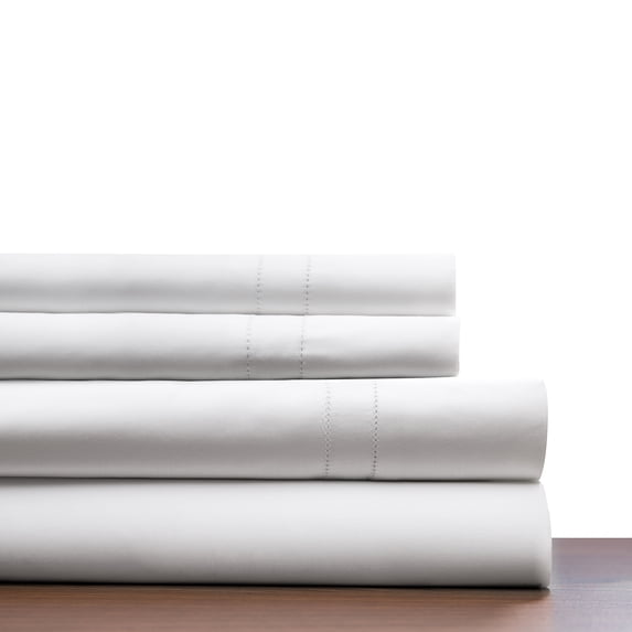 Pointehaven 620 Thread count Long staple cotton White 4 pc sheet set, California King