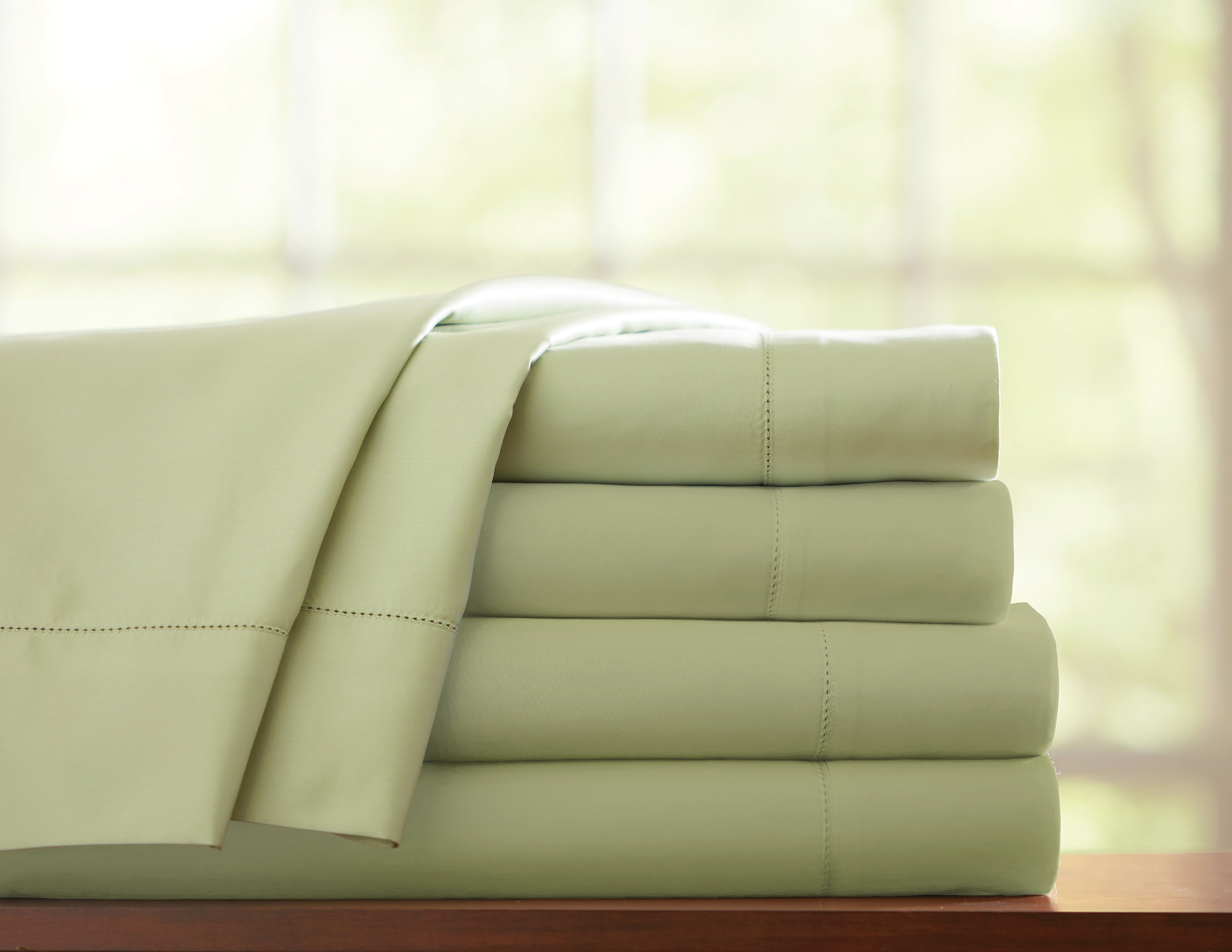 Pointehaven 800 Thread Count Long Staple Cotton Deep Pocket Luxury Sage 4 pc Sheet Set, Queen - Walmart.com