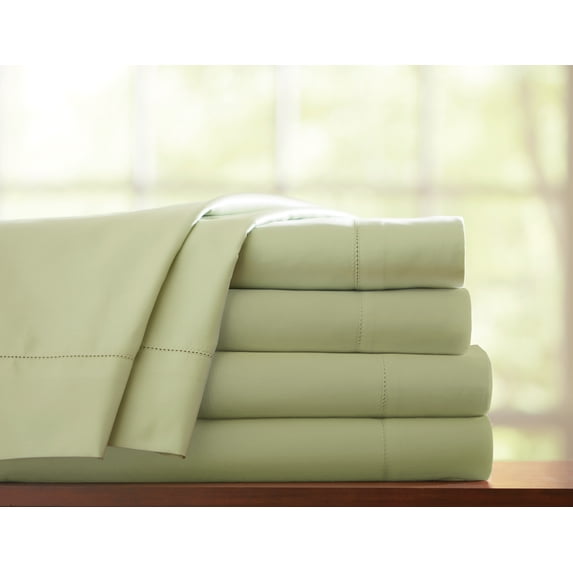 Pointehaven 800 Thread Count Long Staple Cotton Luxury Sage 4 pc Sheet Set, California King