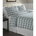 thumbnail image 1 of Pointehaven Blue Plaid 170 GSM 100% Cotton Heavy Weight Flannel 2 pc Duvet Set, Twin/Twin Extra Long, 1 of 7