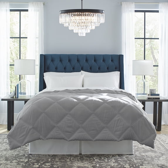 Pointehaven Down Alternative Quilted Grey Comforter, Twin