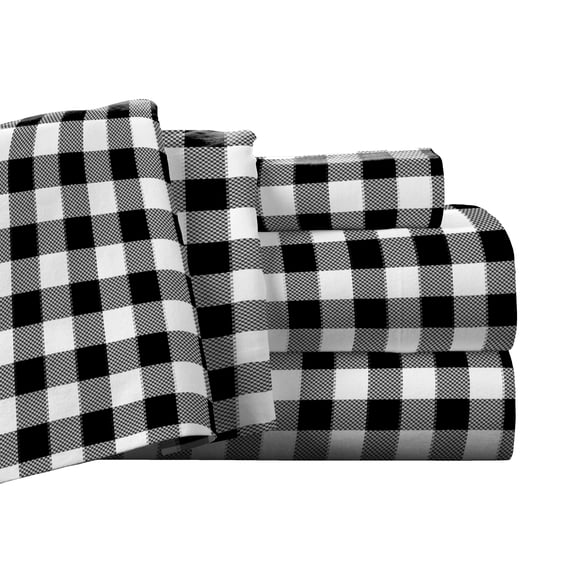 Pointehaven Flannel Deep Pocket Set with Oversized Flat Sheet, Full, Milton