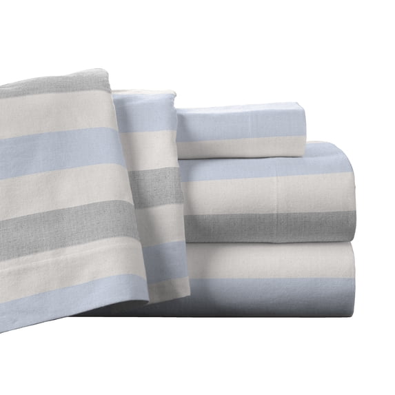 Pointehaven Flannel Deep Pocket Set with Oversized Flat Sheet, Queen, Savannah