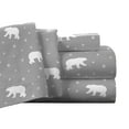 thumbnail image 1 of Pointehaven Flannel Deep Pocket Set with Oversized Flat Sheet, Twin Extra Long, Polar Bear, 1 of 6