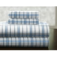 thumbnail image 1 of Pointehaven Heavy Weight 100% Cotton Blue Plaid Printed 170 GSM Flannel 3 pc Sheet Set, Twin, 1 of 7