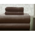 thumbnail image 1 of Pointehaven Heavy Weight 100-Percent Cotton Flannel Full Sheet Set, Chocolate, 1 of 8