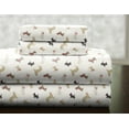 thumbnail image 1 of Pointehaven Heavy Weight Flannel Sheet Set, Twin Extra Long, Winter Dogs, 1 of 8