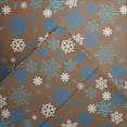 thumbnail image 1 of Pointehaven Heavy Weight Printed Flannel Sheet Set, King, Snow Flakes/Tan, 1 of 7