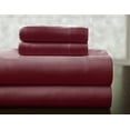 thumbnail image 1 of Pointehaven Heavy Weight Solid Flannel Sheet Set, King, Merlot, 1 of 8