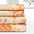 thumbnail image 1 of Pointehaven  Microfiber Printed and Solid Luxury sized Sheet Set Queen - Peach Paisley, 1 of 5