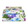 thumbnail image 1 of Pointehaven  200 TC Printed Combed Cotton Breathable Percale Cooling Bed Sheet Set Green King Fully Elasticized Fitted Sheet,Cooling, 1 of 6