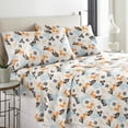 thumbnail image 1 of Pointehaven Solid or Print Cotton Heavyweight Flannel Bed Sheet Set Winter Breeze Full Flannel Nature, Striped, 1 of 5