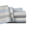 thumbnail image 1 of Pointehaven  Superior Weight Cotton Deep Pocket Flannel Bed Sheet Set Savannah Twin Striped, 1 of 6