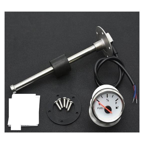 Pointer 52MM Fuel Level Gauge With Red Light Fuel Level Sensor 0-190ohm Oil Level Tank Fuel Indicator For Car Marine Boat ,Compact & Sturdy