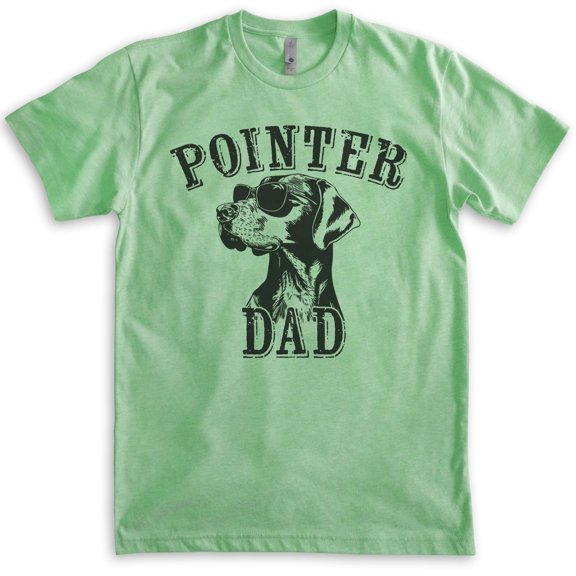 Pointer Dad T-shirt, Unisex Men's Shirt, German Shorthaired Pointer GSP Owner, Best Dog Dad Gift, Heather Apple Green, Medium