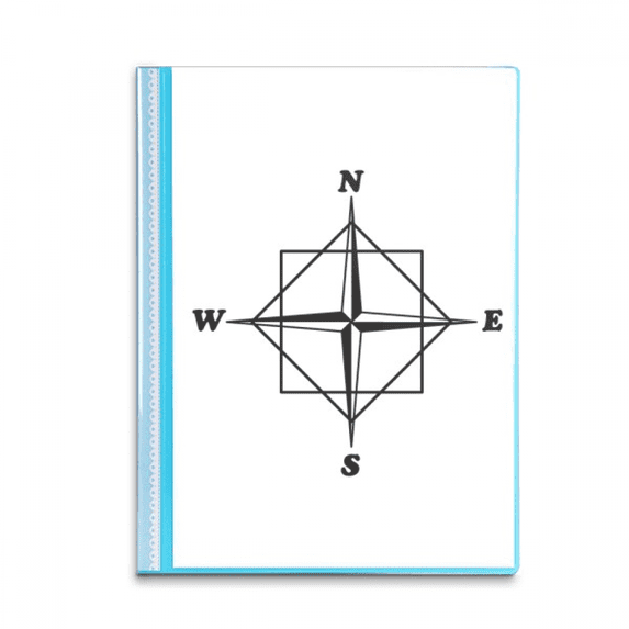Pointer Direction Compass Book Sheet Protectors Portfolio Binder Folder