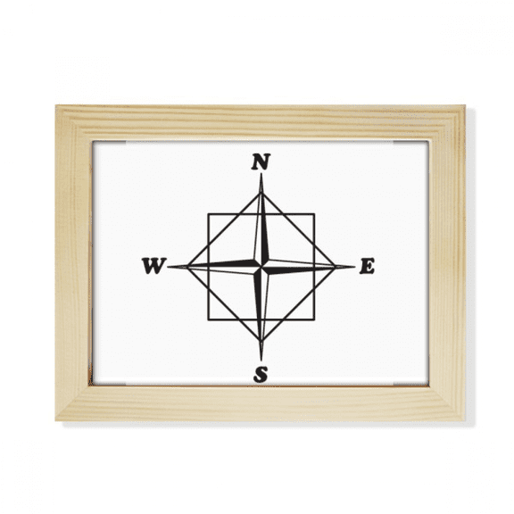Pointer Direction Compass Desktop Photo Frame Picture Art Decoration Painting 6x8 inch