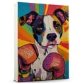thumbnail image 1 of Pointer Dog Playing Boxing Stretched Canvas Size 8x12 – Vintage Style Pointer Dog Art for Boxing Fans, Great Gift for Dog Owners, 1 of 5