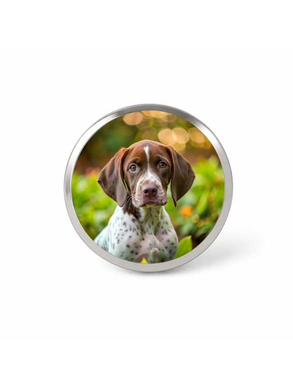 Pointer Dog Puppy Photo Backpack Hat Novelty Lapel Pin