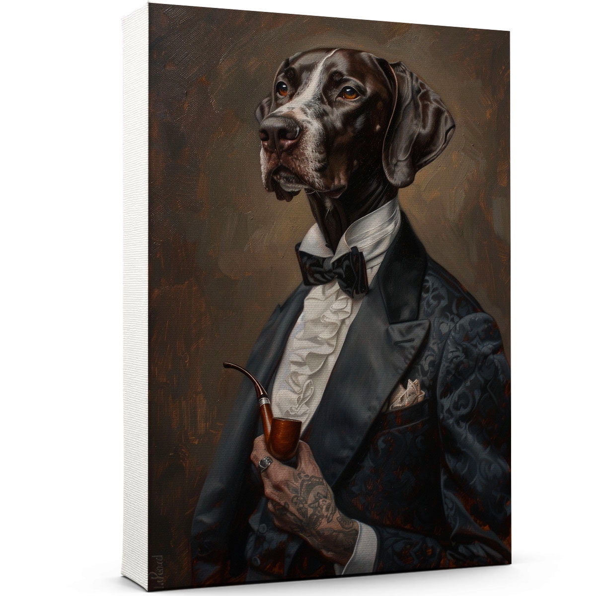 Pointer Dog prints wall art Poster Unframe, Pointer Boss Dog Canvas Pop ...