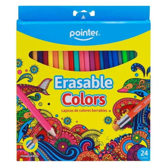 Pointer Erasable Colored Pencils 24 Count