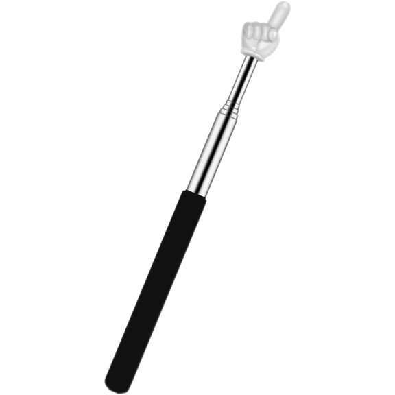 Pointer Finger Stick Extendable, Hand Pointer for Teachers with Telescoping, Retractable Design Pointing Stick, Classroom Must-Have Supplies for Elementary (Black)