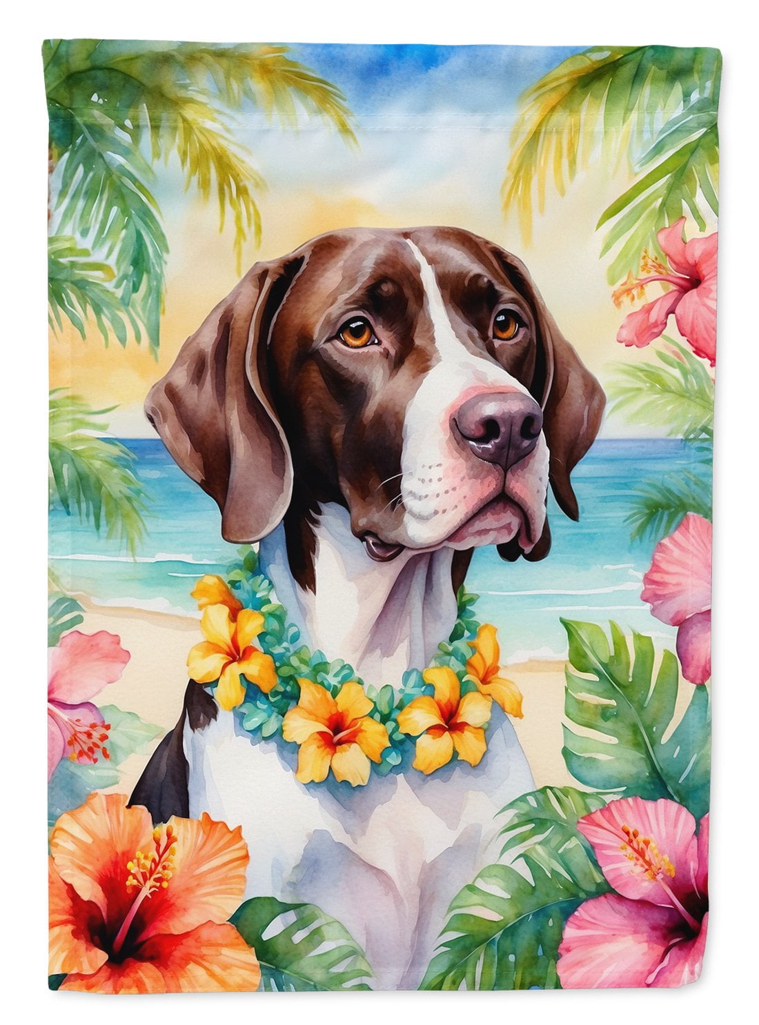 Pointer Luau Garden Flag 11.25 in x 15.5 in