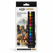 Pointer Premium Watercolor Paint, 0.4 fl oz 12ml Tubes, 12 Bright Colors