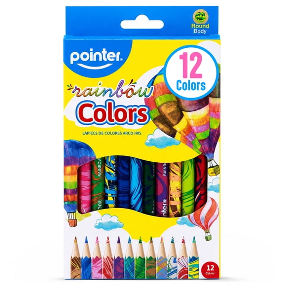 Pointer Rainbow Colors Colored Pencils (12 Count)