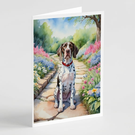 Pointer Spring Path Greeting Cards Pack of 8 7 in x 5 in
