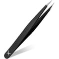 thumbnail image 1 of Pointer Stainless Steel Tweezers Women & Men Precision Eyebrow for Facial Hair, Fine Tip Strong Grip Professional Tweezer Shaping, Ingrown Hair Splinter Removal (Matt Black), 1 of 4