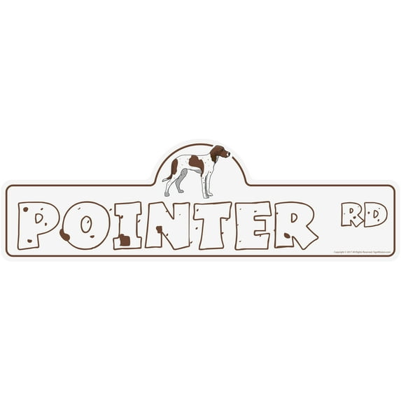 Pointer Street Sign | Indoor/Outdoor | Dog Lover Funny Home Décor for Garages, Living Rooms, Bedroom, Offices | SignMission personalized gift | 18" Wide