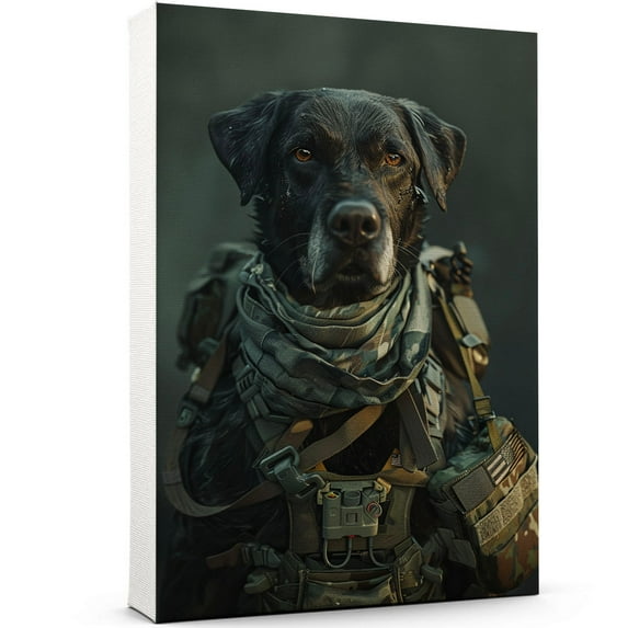 Pointer Wall Art Soilder Dog Posters - Pointer Dog Canvas Wall Art For Bedroom Decor - Large Wall Art - Dog Canvas Art