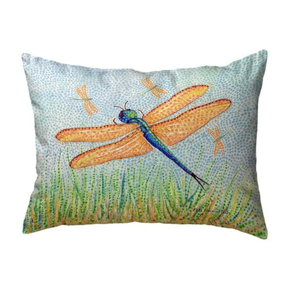 Pointillist Dragonfly Small Noncorded Pillow - 11 x 14 in.