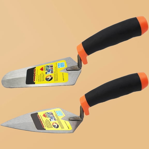 Pointing Trowel and Gauging Trowel Set, Masonry Hand Tool Set with Soft Grip Handle, Margin Trowels Bricklaying Trowels Building Products