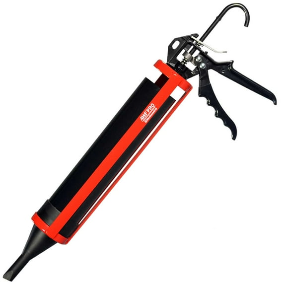 Pointing and Grouting Gun, 1 Quart Capacity, 12:1 Thrust,2 Nozzles, Adjustable Pusher Plate, AWF-Pro