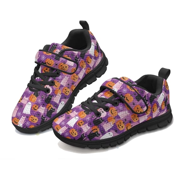 Pointodoor Blood Skull Shoes for Boys Size 10.5 Little Kid Single Buckle Sneakers School Sport Athletic Knitted Mesh Shoe Lightweight Running Walking Casual Shoes