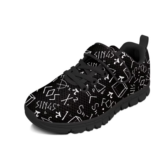 Pointodoor Math Shoes for Kids Boys Fashion Everyday Sneakers Lightweight Trail Running Shoes for Girls Student School Sport Athletic Casual Shoes with Single Buckle
