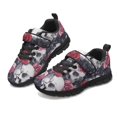 thumbnail image 1 of Pointodoor Retro Skull Rose Running Shoes for Girls Breathable Lightweight Halloween Shoes Non Slip Hiking Athletic Tennis Sneakers Anti Skid Sole, 1 of 7