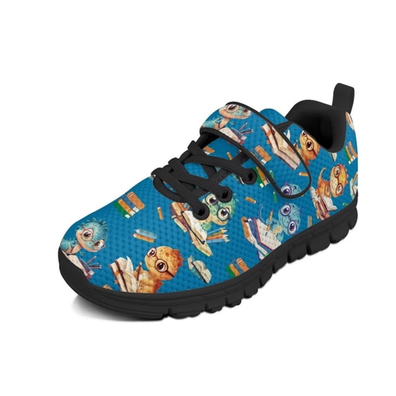 Pointodoor Spider Shoes for Boys Single Buckle Sneakers Kids Breathable Halloween Running Shoes Lightweight Anti-Slip Tennis Walking Athletic Sneakers for Little Kid/Big Kid