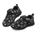 thumbnail image 1 of Pointodoor Star Sneakers for Girls Fashion Dress Tennis Shoes for Kids Size 1 Lightweight Anti-Slip Running Shoes Breathable for Sport Athletic with Single Buckle, 1 of 7