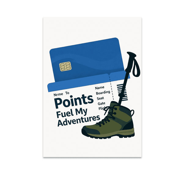 Points Fuel My Adventures - Travel Rewards Enthusiast - 13x19 Poster Print
